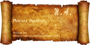 Marcu Agaton névjegykártya